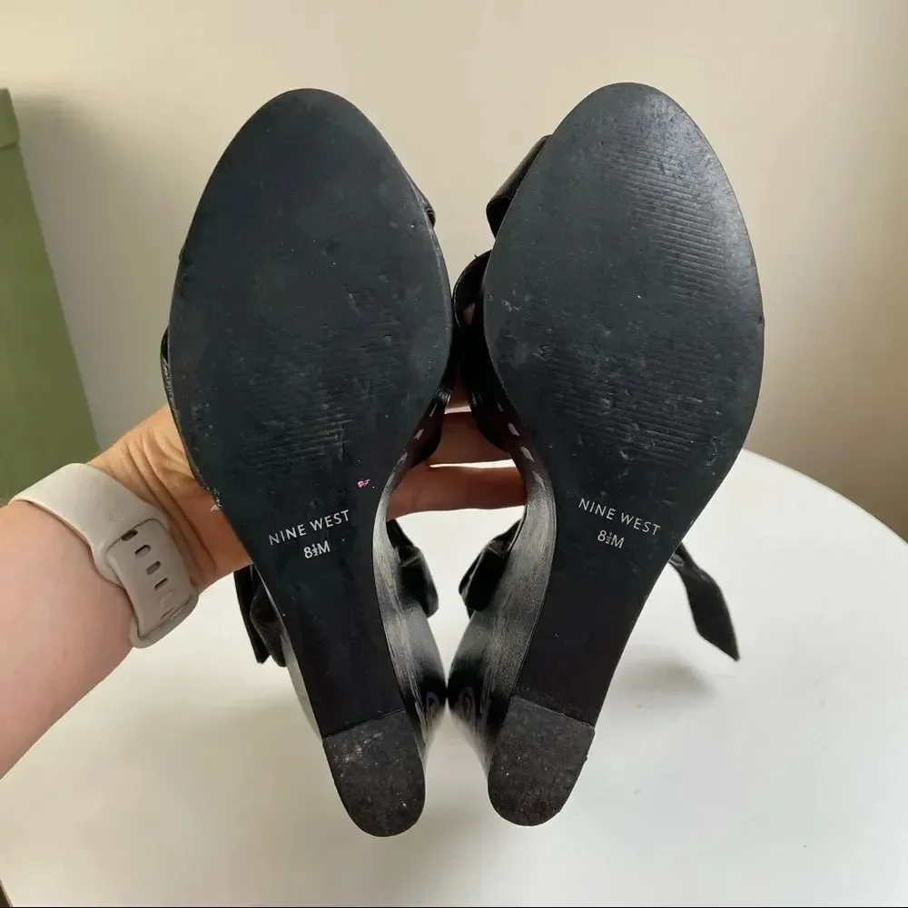 Hand Painted Nine West Platform Wedge Pumps Featuring Snake Motif One of a Kind